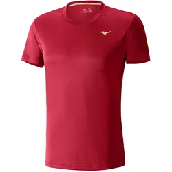 Mizuno, Herren, Sportshirt, Core Short Sleeve Tee (XL), Gelb, Rot