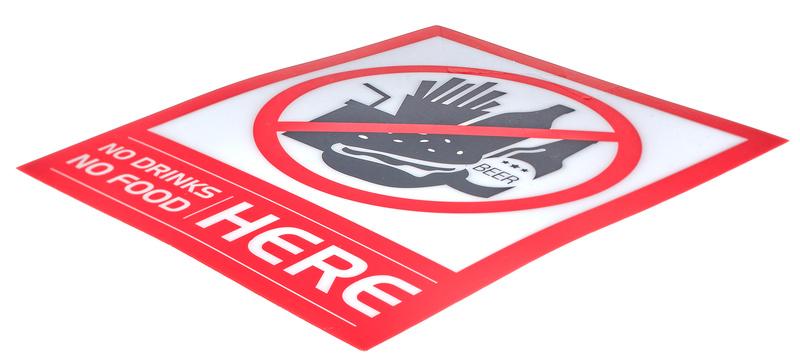 Stageworx Tourlabel No Drinks or Food 2 Red