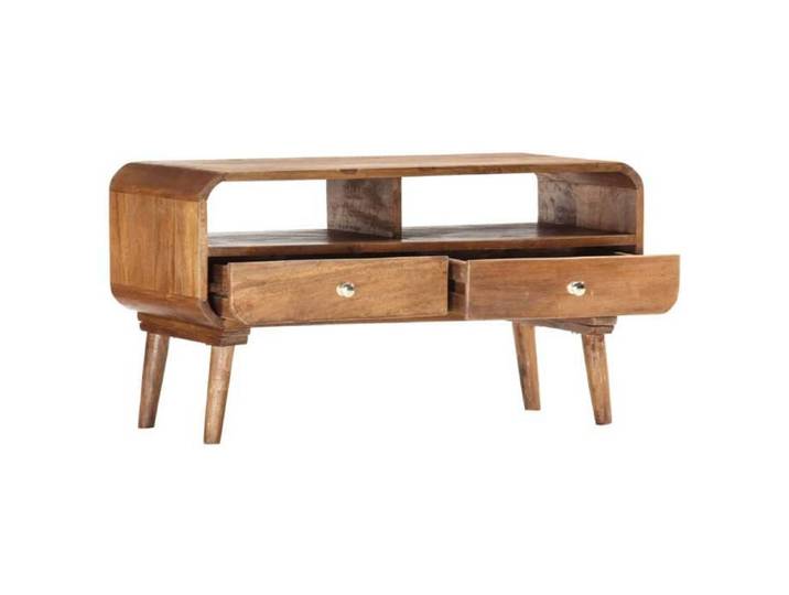 En solde  Meuble TV pour Télévision - CLOUD - TABLE TV/BANC TV - 90x35x47 cm Bois massif de manguier LL3708
