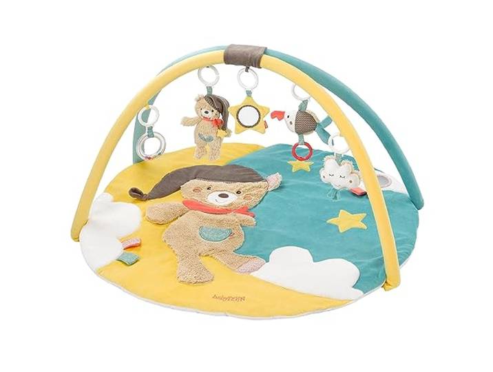 Fehn 3-D Activity-Decke Bär Bruno – Spielbogen & Anhänger für Babys