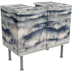 WASCHBECKENUNTERSCHRANK Abstrakte Aquarell Berge 60/55/35 cm