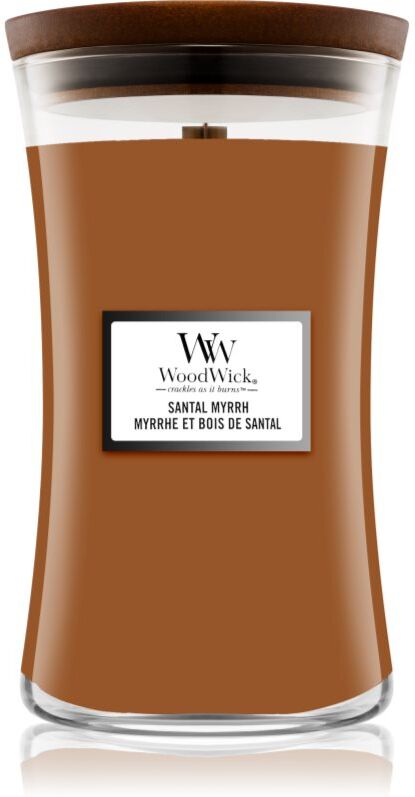 Woodwick Santal Myrrh bougie parfumée avec mèche en bois 610 g