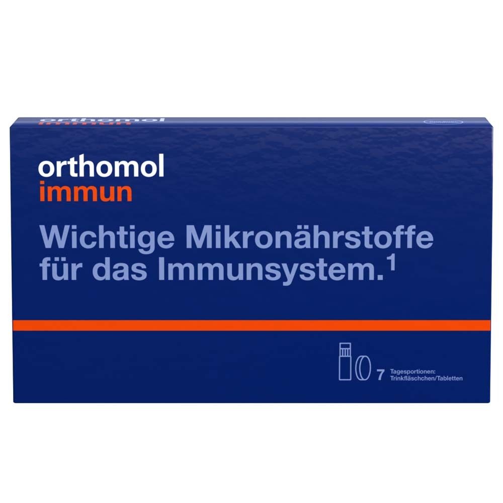 Orthomol Immun Trinkfläschchen/Tabl.Kombipack. 7 St Trinkampullen