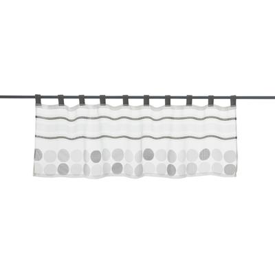 Scheibengardine DECOLIFE "Malie" Gr. 1, weiß, B:140cm H:45cm, Voile, Polyester, Gardinen, HxB: 45x140, Scheibengardine mit Webstruktur