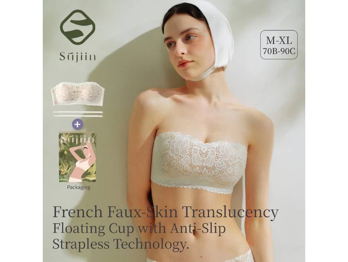 SUJIIN Sexy bretelles dentelle soutiens-gorge pour femmes été sans fil Invisible sans couture Push Up Bralettes antidérapant bustiers femme XM018
