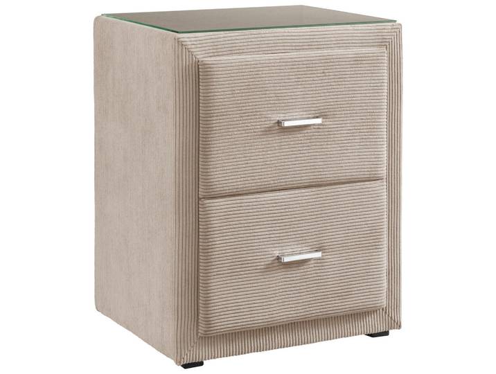 Beldomo - Sleep Nachtschrank, Graubraun, Beige, Kunststoff, 2 Schublade(n) Schubladen, 48x60x43 cm, Goldenes M, Made in EU, erweiterbar, Typenauswahl, Schlafzimmer, Nachttische