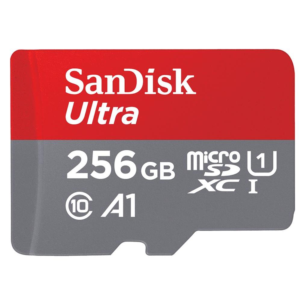 Sandisk Ultra Lite microSDXC Ad. 256GB 100MB/s (256 GB, microSDXC, U1, UHS-I) (SDSQUNR-256G-GN6TA)