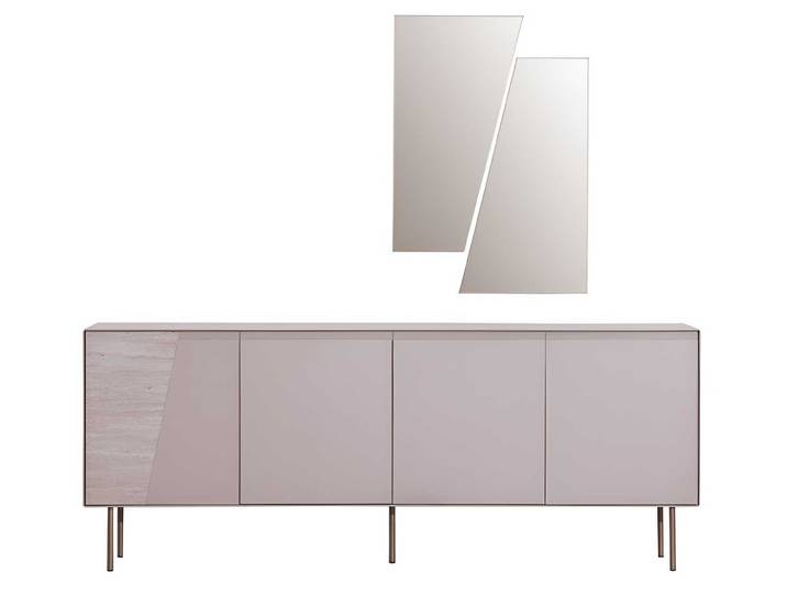 JVmoebel Sideboard Sideboard Spiegel Esszimmer Stil modern Farbe beige neu Küche Holz