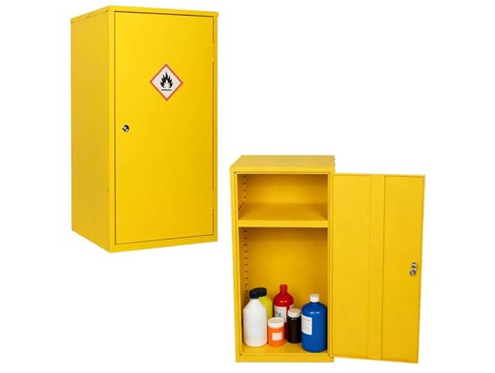 Nisorpa Gefahrenlagerschrank, feuerfester brennbarer Lagerschrank, Industrien-COSHH-Schrank, Metallschrank für Chemikalien (910 (H) x 460 (B) x 460 (T) mm