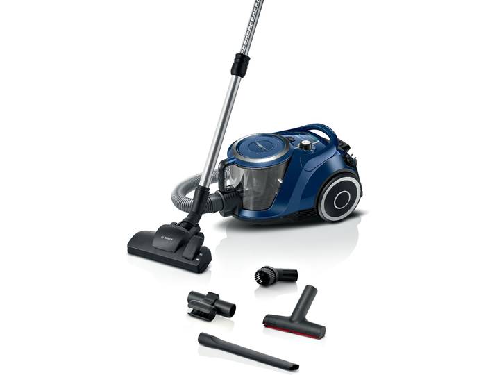 BOSCH Bodenstaubsauger Serie 6 BGC41XECO, ideal für Allergiker, Hygiene-Filter , blau (crystal blau), B:32,4cm H:26,7cm T:47,4cm, Bodenstaubsauger, 10 Jahre Motorgarantie, XXL-Polsterdüse, lange Fugendüse, leise, blau, Bodenstaubsauger