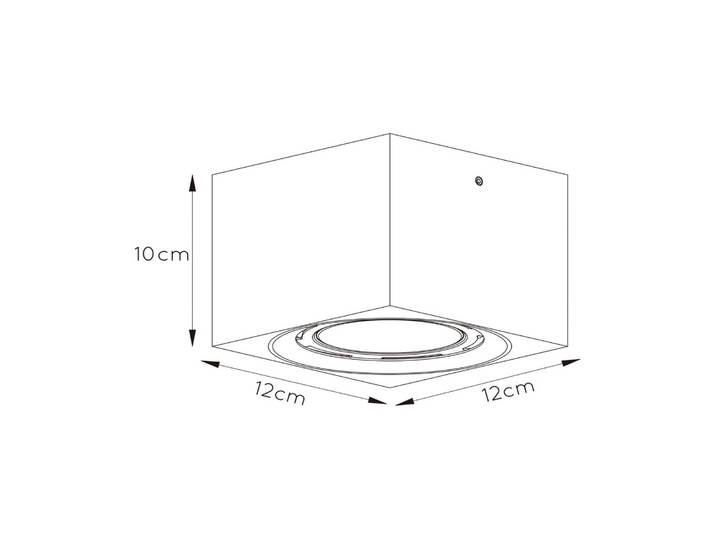 Lucide LED-Deckenstrahler Fedler eckig schwarz Fedler, dimmbar, schwarz, für Wohn- / Esszimmer, Aluminium, Modern, LED Deckenlampe