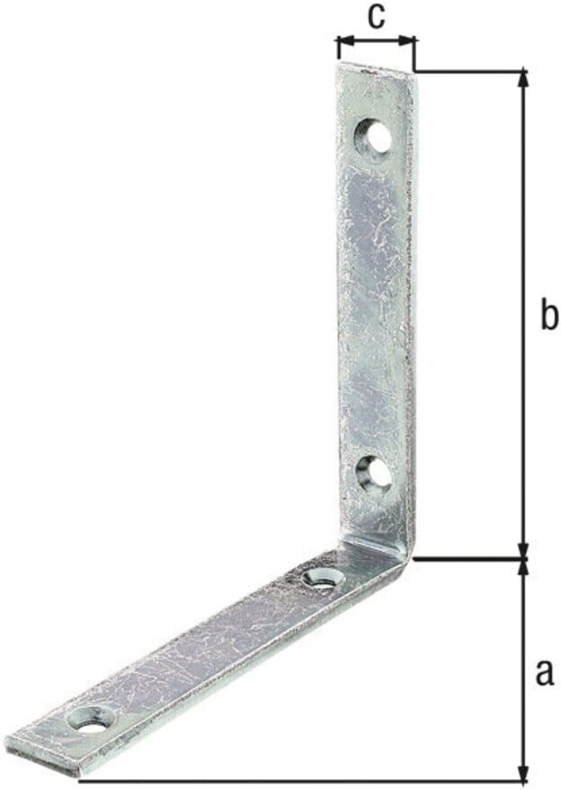 GAH Alberts Balkenwinkel 120x120x20x5mm Stahl roh, gelb galvanisch verzinkt (333157)