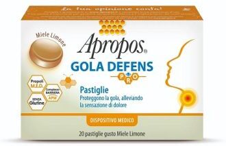 DESA PHARMA Srl Apropos Gola Defence Pro 20 Pastiglie Miele Limone - Pastiglie Protettive con Miele e Limone