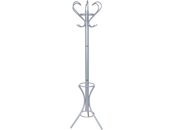 Kleiderständer, grau (alufarben), H:178cm T:47cm Ø:47cm, Metall, HOFMANN LIVING AND MORE, Garderobenständer, Kleiderständer, Garderobenständer