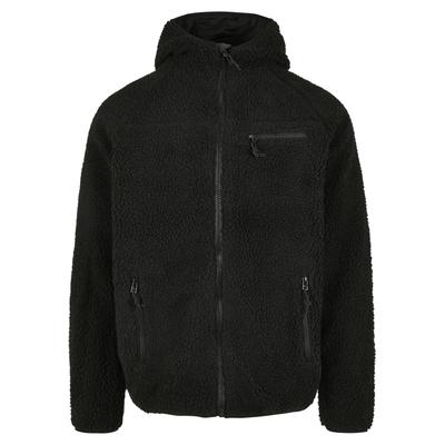 Anorak BRANDIT "Brandit Herren Teddyfleece Worker Jacket", Herren, Gr. L, schwarz, 100% Polyester, unifarben, normal, ohne Ausschnitt, Jacken