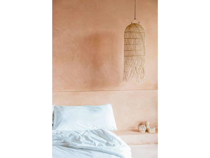 Suspension rotin marron 30x30x80cm