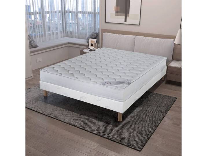 Matelas mousse 140x190x18 cm soutien équilibré blanc - MONTINA