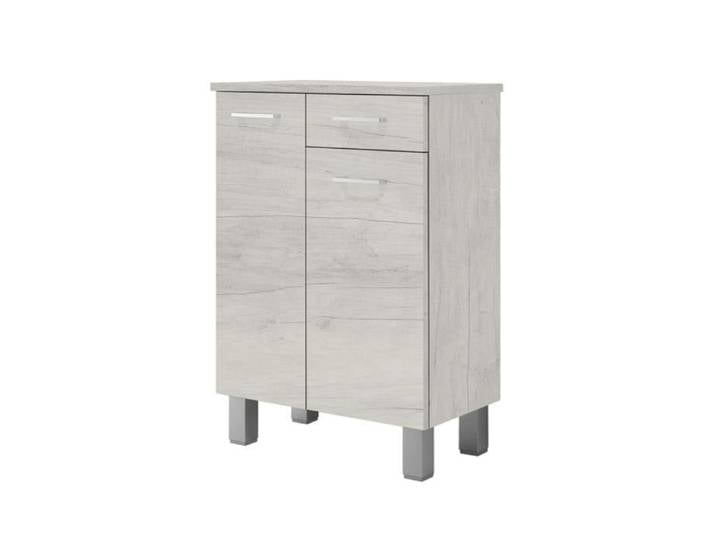 Armoire polyvalente 60x34 avec portes et tiroir GAIA en Chêne Blanc