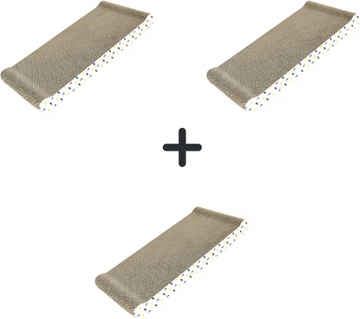 Inspire Picks LoungeScratch Double Sided Corrugated Cat Scratching Board Sofa Bed pink