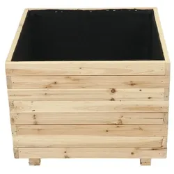 Hardin 1fachgut Quadratisches Hochbeet aus chinesischer Fichte, ca. 58 x 58 x 43 cm - Natur