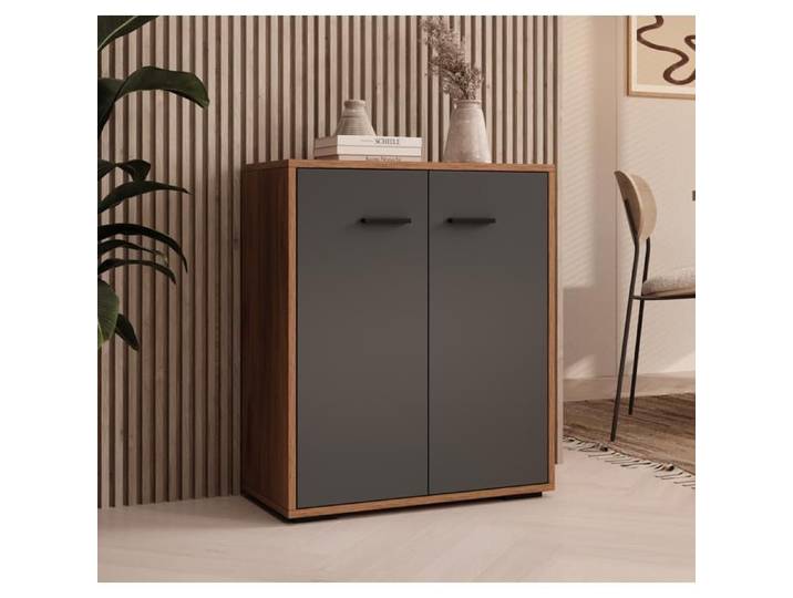 Buffet Bas - DESIGN AMEUBLEMENT - Lander L2 - 2 Portes - Mélamine - Multicolore