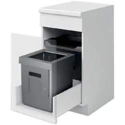 Peka Metall Abfall-Einsatzsystem PEKA Oeko Universal 40, Abfalleimer, Grau