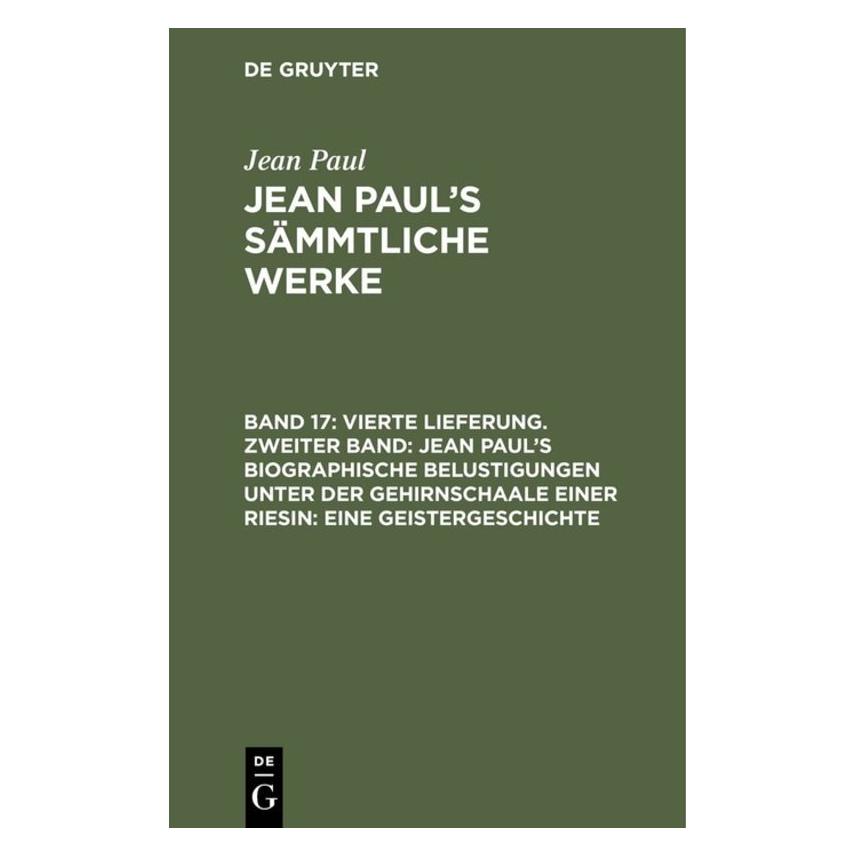 De Gruyter Paul:Jean Paul: Jean Pauls Sämmtliche (Deutsch, Hardcover, Jean Paul) (67774660)