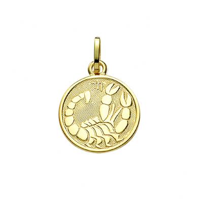 Kettenanhänger ADELIA´S "Damen & Herren 333 Gold Sternzeichen Anhänger Skorpion Ø 11,8 mm", gold, Schmuckanhänger, Damen, Skorpion, Gelbgold 333 Gold, Gelbgold 333, Gold, Kettenanhänger, Goldschmuck für Damen & Herren