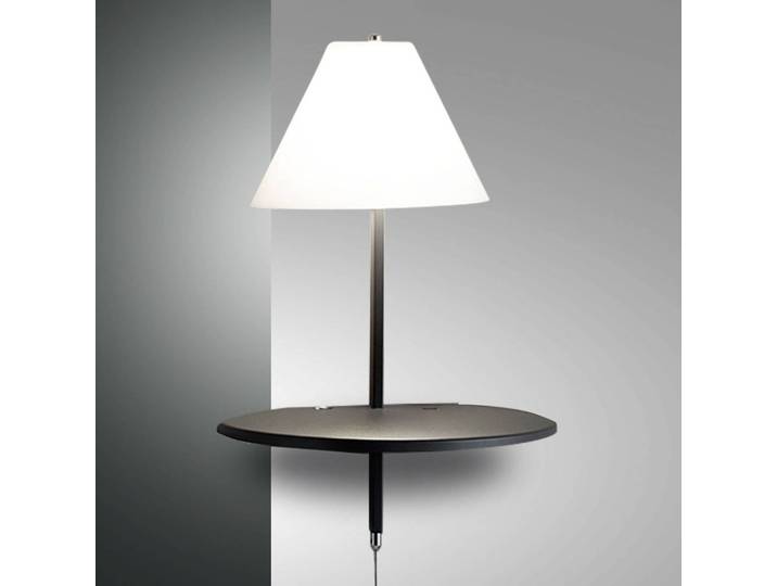 Fabas Luce LED Wandlampe Goodnight, dimmbar, schwarz, für Schlafzimmer, Metall, Modern, LED Wandleuchte, Wandlampe Innen