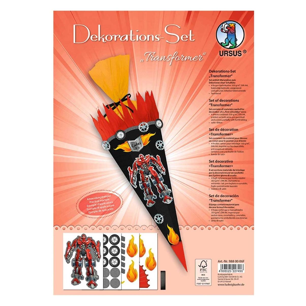 Magni Dekorationsset Schultüte Transformer, 4 Bogen A4 (29.70 cm, 4x) (36133116)