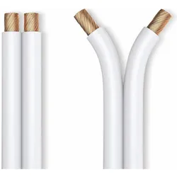 Purelink Lautsprecherkabel, 2x1,5 mm2, 30 m, weiss, OFC (30 m, 1.50 mm2), Lautsprecherkabel, Weiss