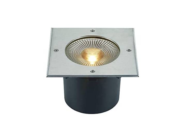 SLV Bodeneinbauleuchte ROCCI 200 / LED Spot für Terrasse, Outdoor-Strahler, Einbau-Lampe Garten, Bodenlampe für Außen / IP65/IP67 3000K 16W 1530lm edelstahl