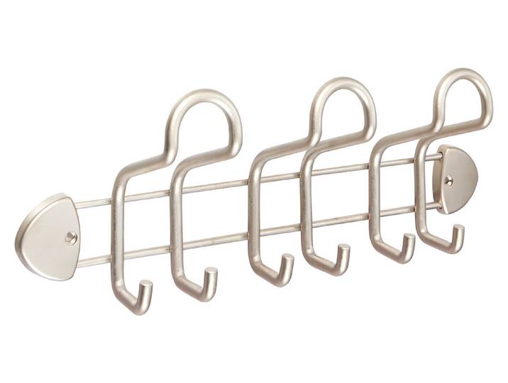 Siro Garderobenleiste mit 6 Haken Vernickelt 36 cm