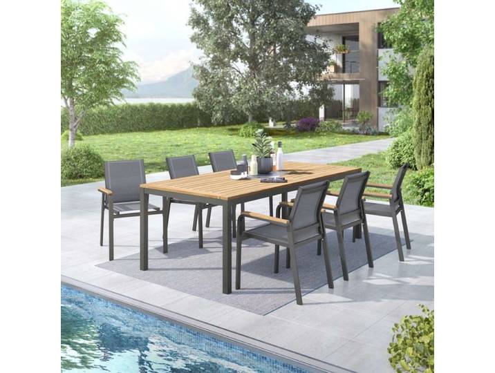 OUTLIV. Florenz Gartenmöbel-Set L (6 Plätze) Tisch 220x100cm