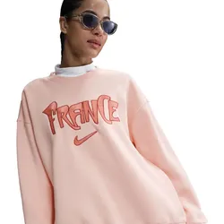 NIKE Frankreich Phoenix Fleece Oversize Sweatshirt Damen 664 - washed coral/washed coral/bleached coral S