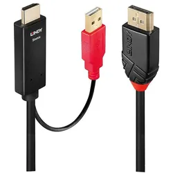 Lindy HDMI zu (2 m), Videokabel, Schwarz, Rot
