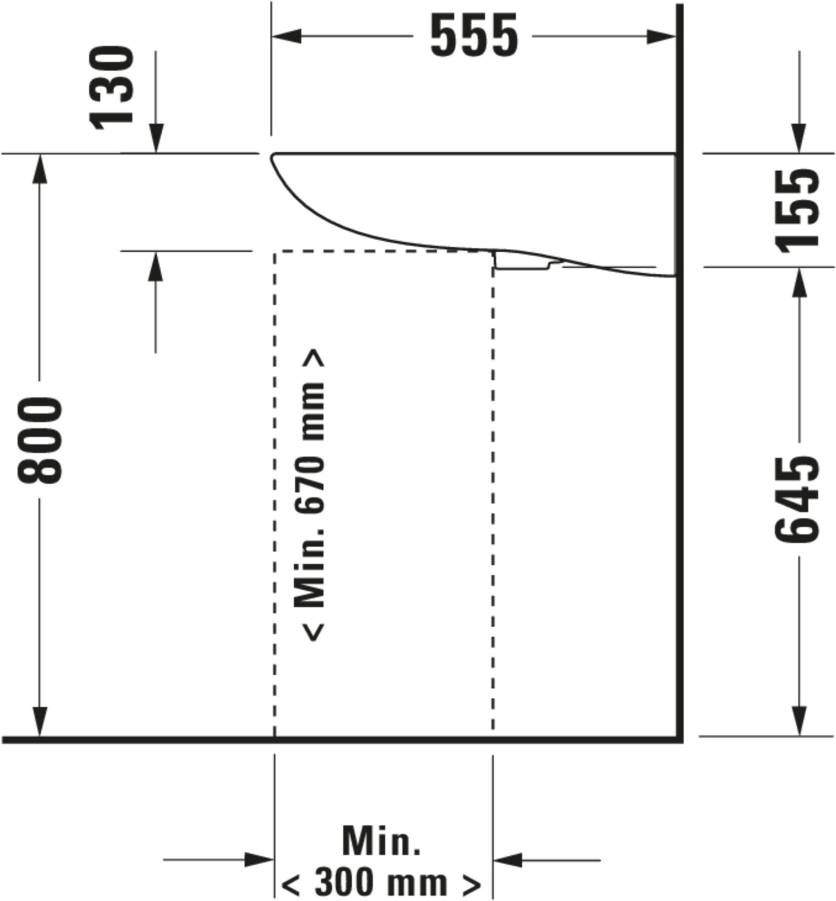 Duravit Waschtisch D-Code Vital Med 60x55,5cm, m HL u HLB, o Ü, BF, we (2313600000)