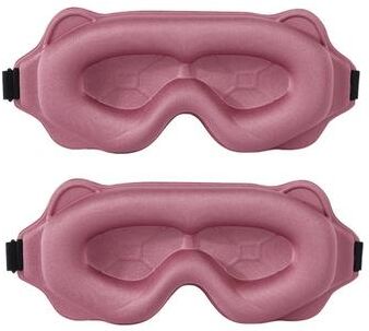 Uplift Treasures 3D Contoured Sleep Mask For Total Light Blocking 2pcs Pink