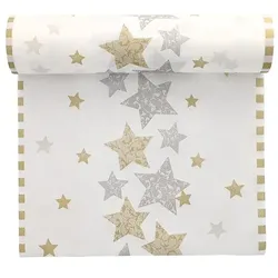 6 Rollen Tischläufer, stoffähnlich, Airlaid 24 m x 40 cm Stardust
