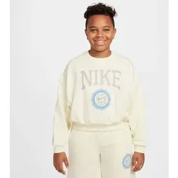 NIKE Kinder Sweatshirt Nike Sportswear Club Girls' French, Größe S in Gelb Gelb