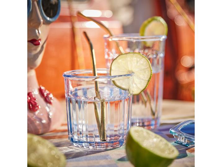 Verres BARETTO - Lot de 6 10 x 10 x 10cm 0.38 Bleu/Bleu clair