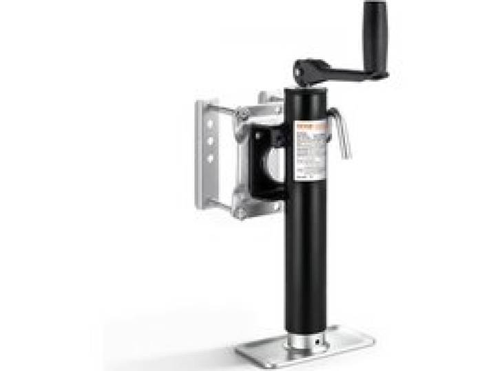 VEVOR Cric de Remorque à Boulon, Charge Dynamique 907 kg, Course 254 mm, avec Poignée, Plage Levage 265-515 mm, pour Remorque de Camping-car, Remorque à Chevaux, Remorque Utilitaire, Remorque de Yacht