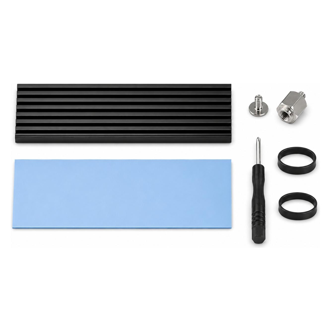 PowerGuard M.2 2280 NVMe SSD Aluminium Heatsink & Thermal Pad Set (00036419)