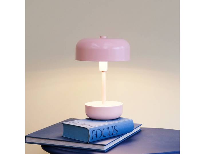 Haipot LED Portable Tischleuchte Rose - Dyberg Larsen - Wohnzimmer - Modern - Metall - Mit Schirm