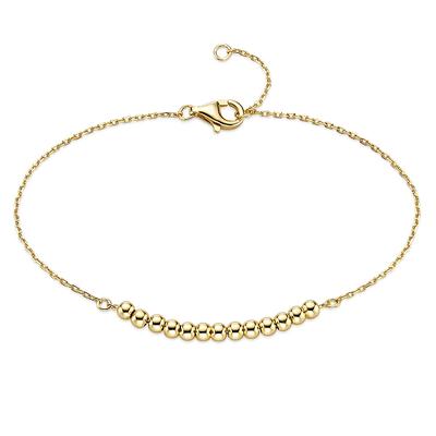 Armband "Schmuck Geschenk Armkette mit Kugeln", gelbgoldfarben, ANISTON JEWELRY & WATCHES, Armbänder, Damen, 19cm, Silber 925 (Sterlingsilber), Armband