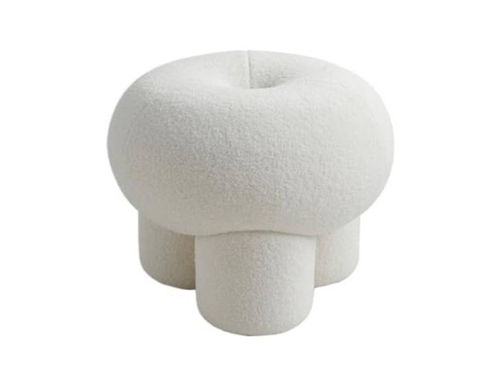 Vielseitig Schminkhocker, kleiner runder Hocker, Wohnzimmersofa(Weiß)