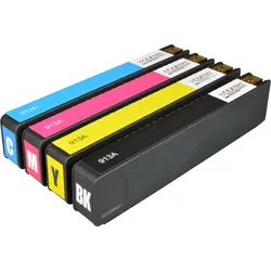 4 Ampertec Tinten ersetzt HP 913A Multipack KCMY