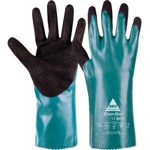 Hase Chemikalienschutzhandschuhe ChemFlex 30, Typ B, aus Nitril, kurze Stulpe, Größe 12 / 3XL