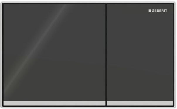 Geberit Sigma 60 Square Betätigungsplatte 115640SJ1 Glas schwarz, Betätigung flächenbündig