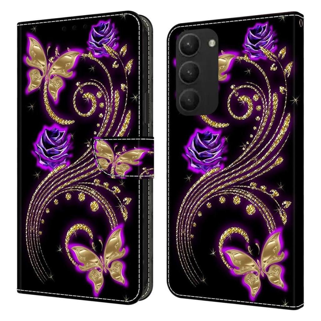 Cover-Discount 3D-Effekt Hülle Etui Butterfly gold (Samsung Galaxy S24+) (660171386C)